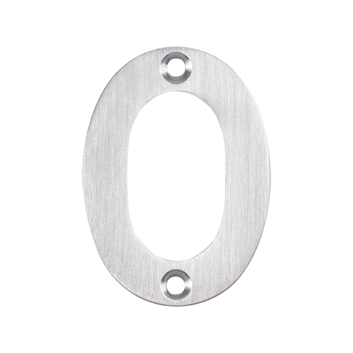 50 X 36 X 2Mm - Number 0 - Face Fix - Satin Stainless Steel