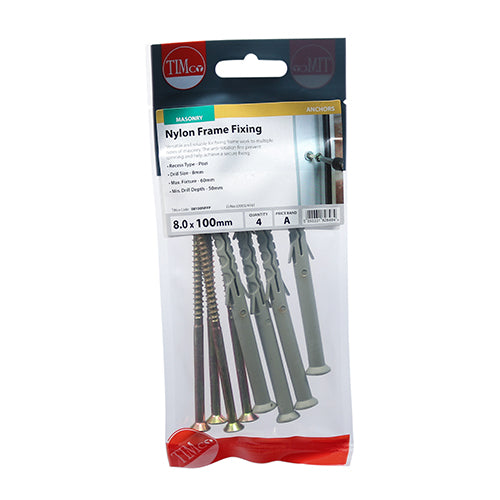 TIMCO Nylon Frame Fixings — Trade Pack