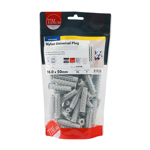 TIMCO Nylon Universal Plugs — Bag