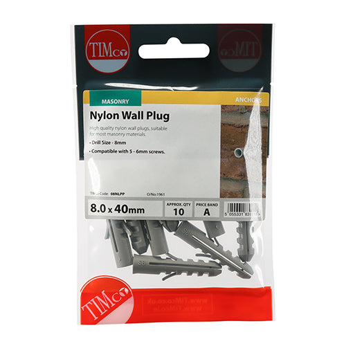 TIMCO Nylon Plugs — Trade Pack
