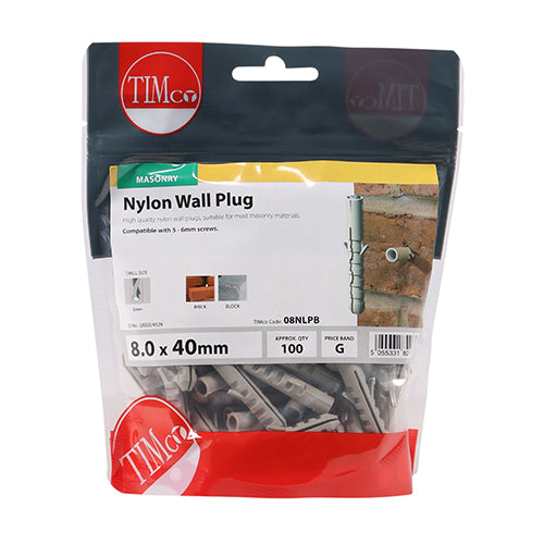 TIMCO Nylon Plugs — Bag