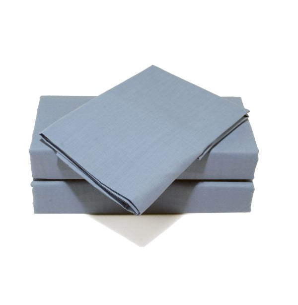 Percale Flat Sheet King Ocean Blue