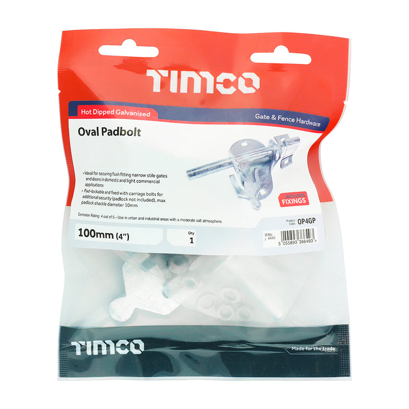 TIMCO Oval Padbolt — Bag