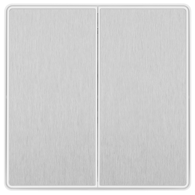 BG Electrical Evolve Brushed Steel - Double, 2 way switch, edge rocker