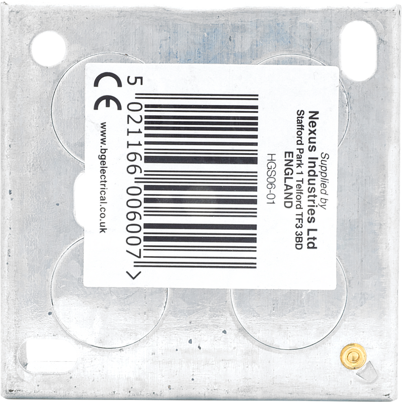 BG Electrical Contractor - Steel Knockout Box, Single, 47mm