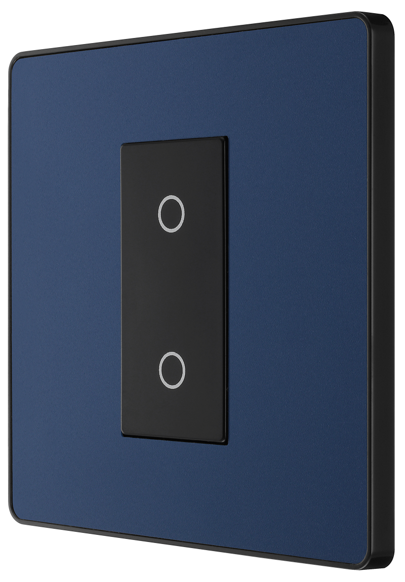 BG Electrical Evolve Matt Blue - Single, 2 way touch, 200W, master