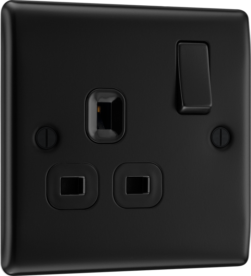 BG Electrical Nexus Metal Matt Black - Single, switched, single pole
