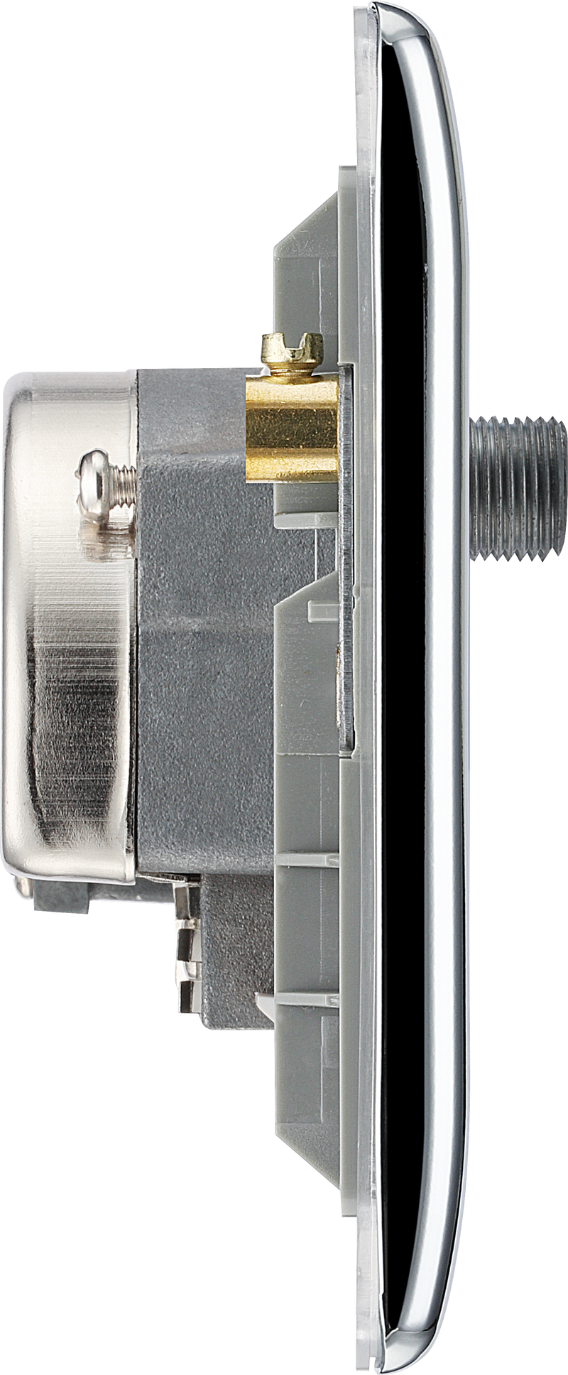 BG Electrical Nexus Metal Polished Chrome - Triplex with BT outlet and co-axial return - screened