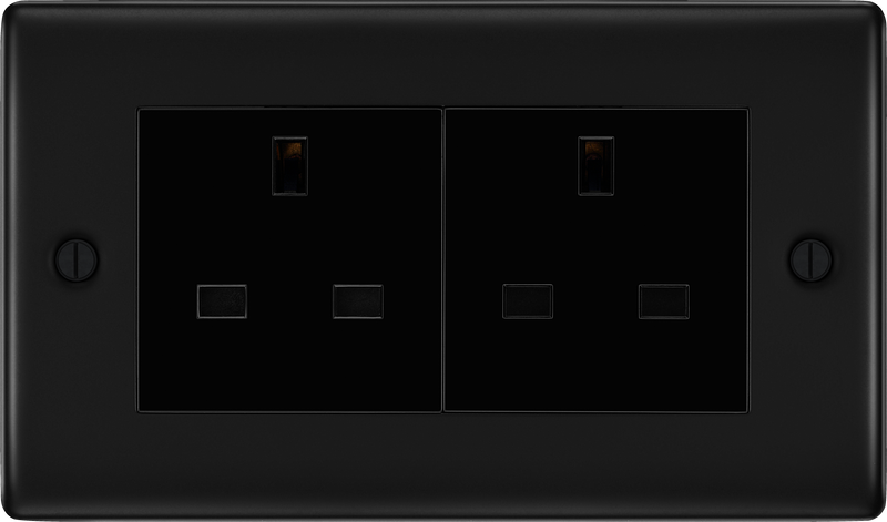 BG Electrical Nexus Metal Matt Black - Double unswitched, double pole