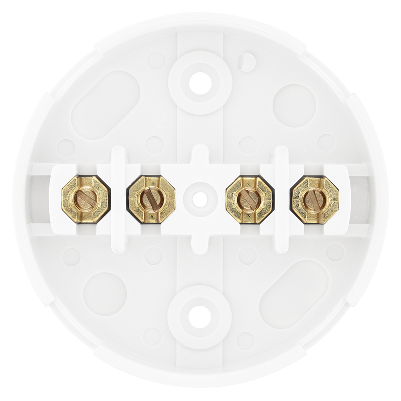 BG Electrical Contractor - Selective Entry Junction Box 4 Way, 20A, 89mm Dia, White