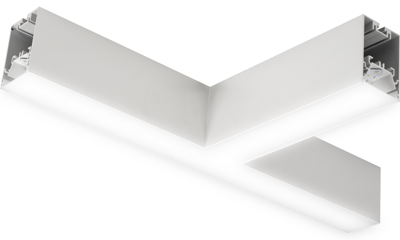Luceco Contour Suspended - Contour 568mm suspended T connector module 900lumens with fixed output driver finished in white