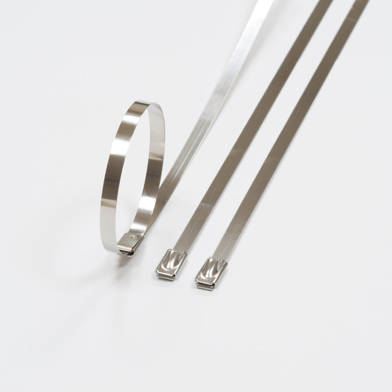 D-Line Fire Clip - Stainless Steel Cable Tie. 200mm x 4.5mm - Pack of 100