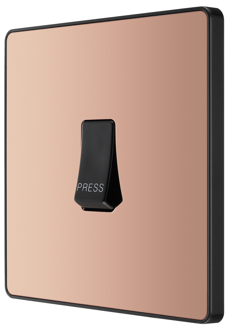 BG Electrical Evolve Polished Copper - Single, bell push switch