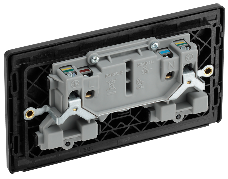 BG Electrical Evolve Matt Grey - Double, switched, single pole