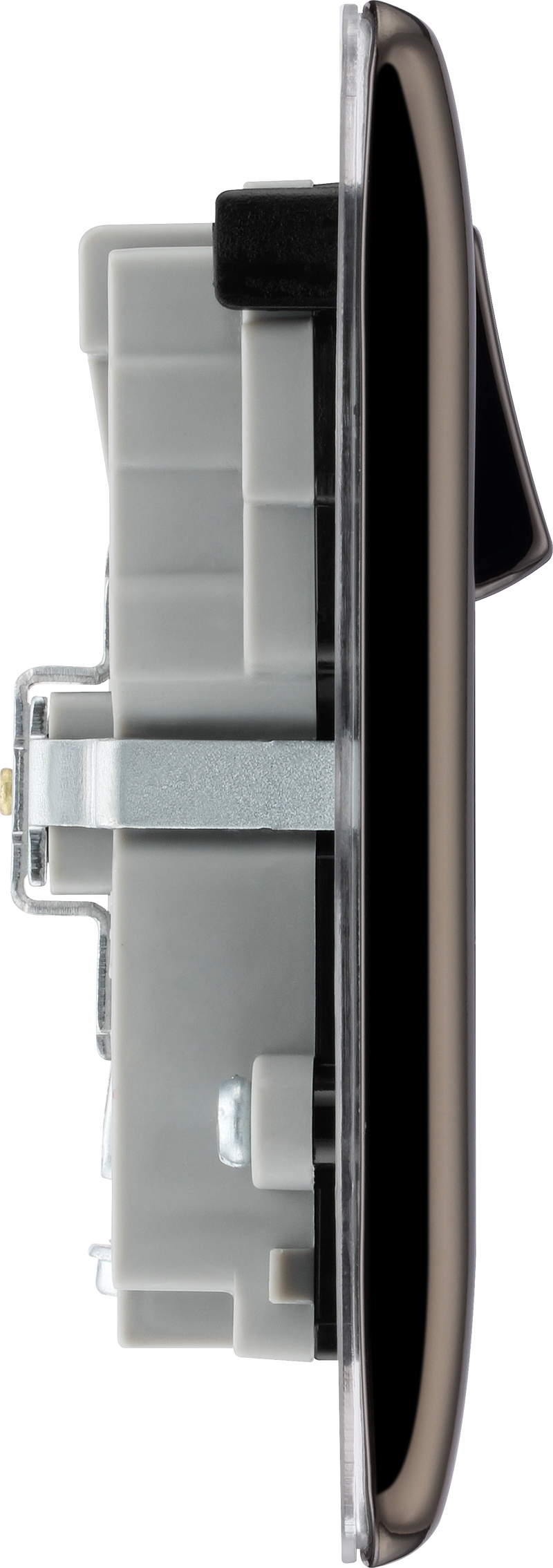 BG Electrical Nexus Metal Black Nickel - Double switched single pole, with USB A + C (22W)