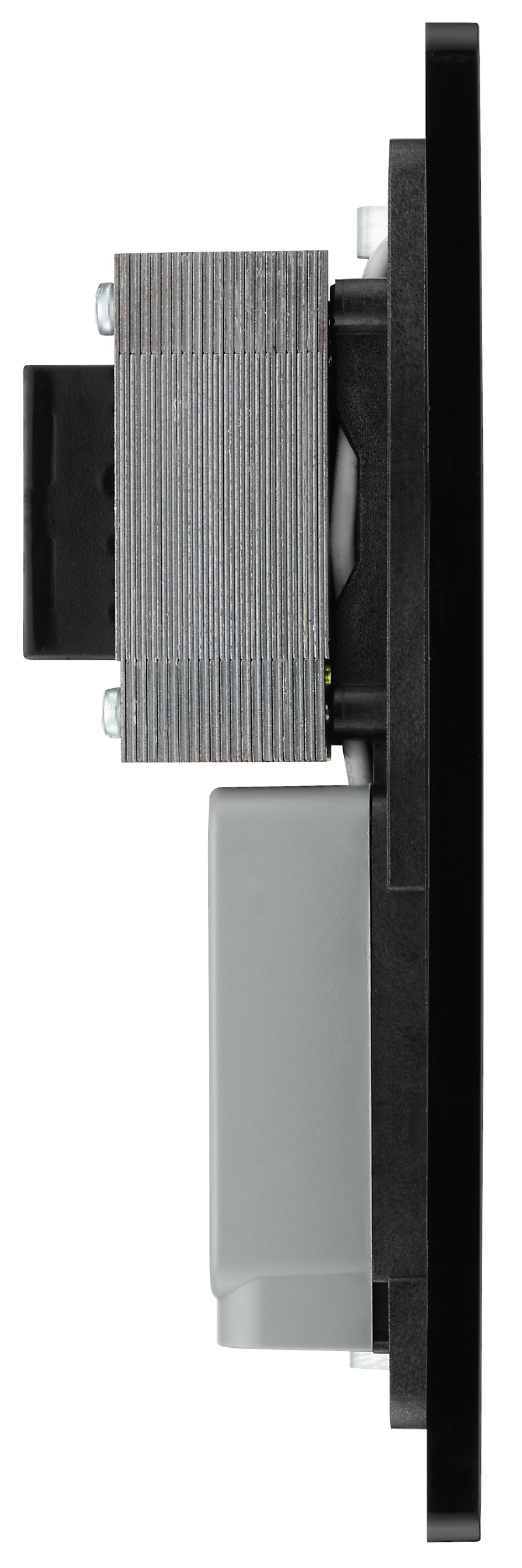 BG Electrical Evolve Black Chrome - 115/240V dual voltage shaver socket