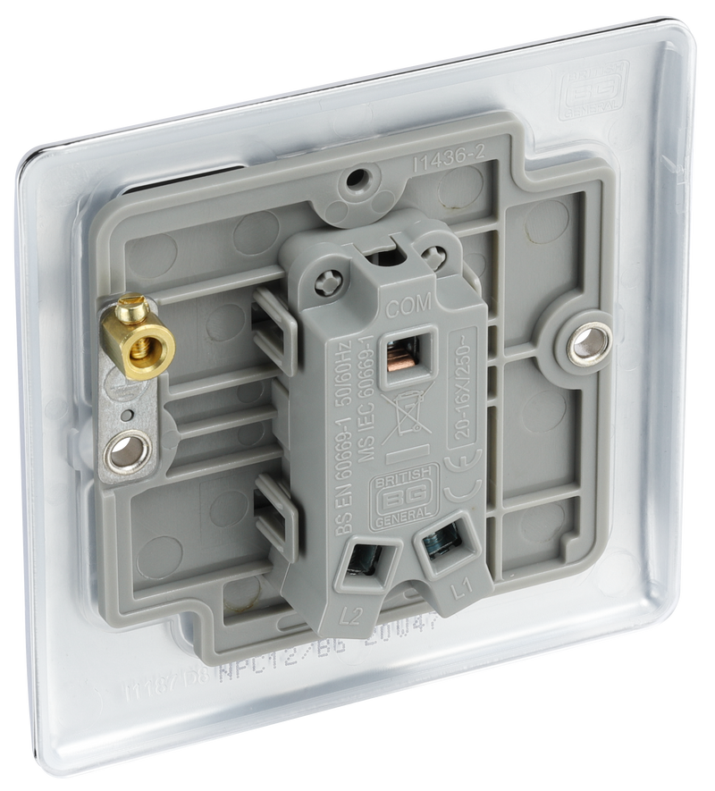 BG Electrical Nexus Metal Polished Chrome - Single, 2 way switch