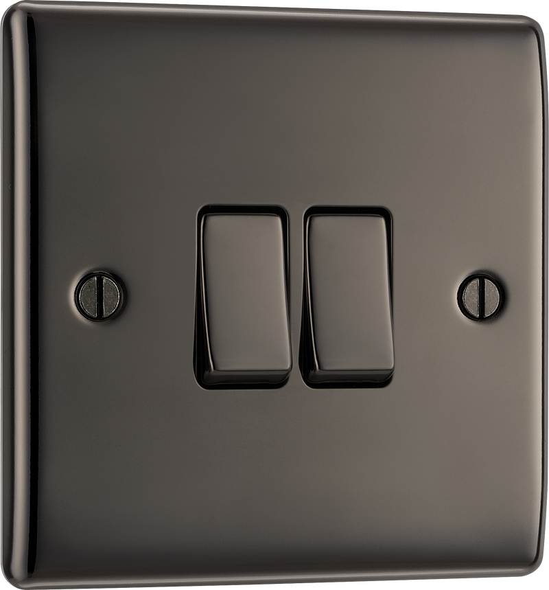 BG Electrical Nexus Metal Black Nickel - Double, 2 way switch