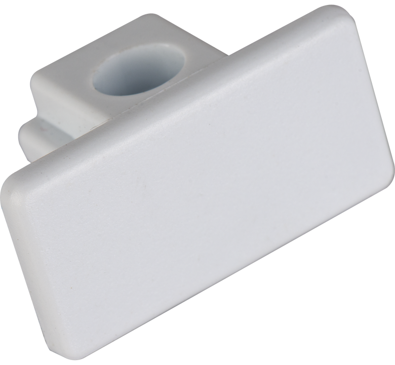 Luceco Single Circuit Track - Single circuit track end cap accessory white