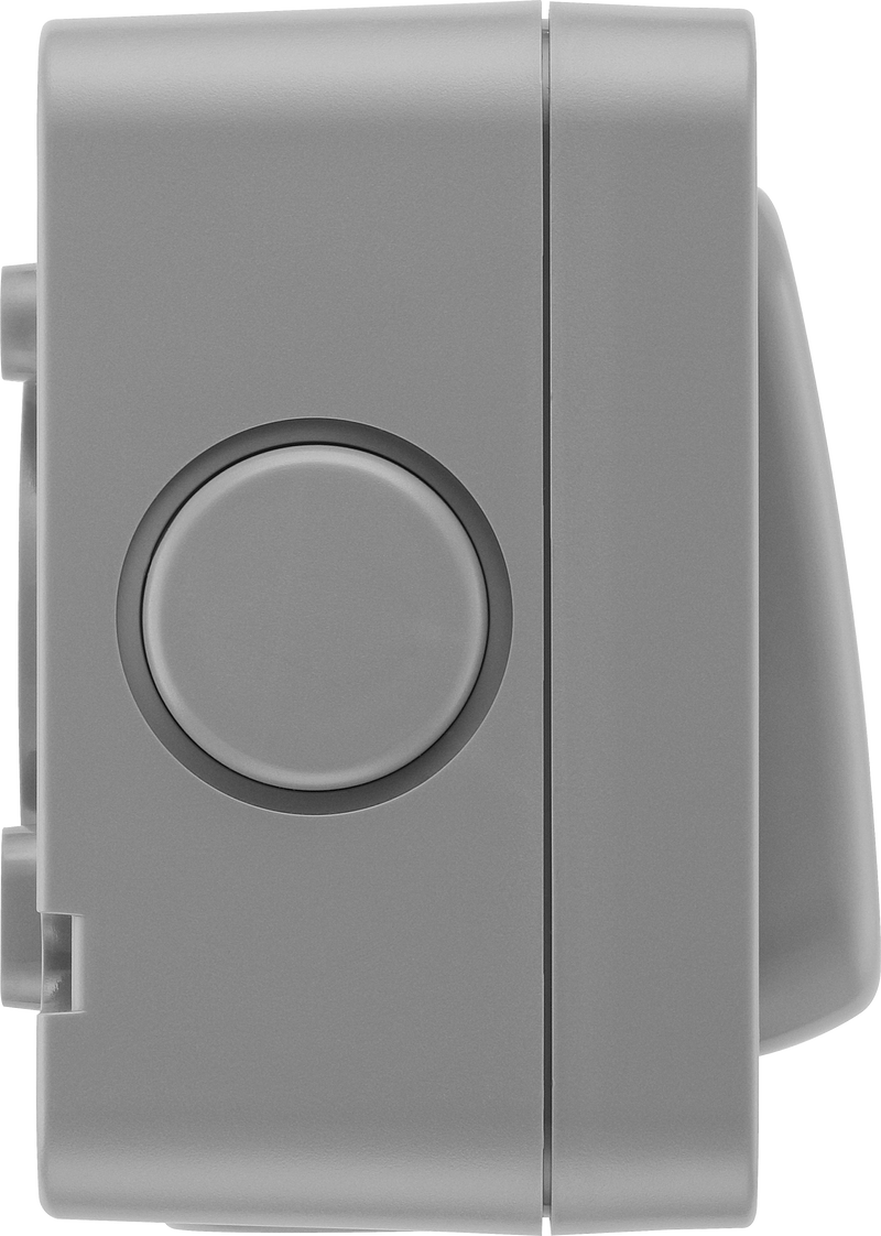 BG Electrical Weatherproof Storm - Single, 2 way retractive, printed 'PRESS', IP66