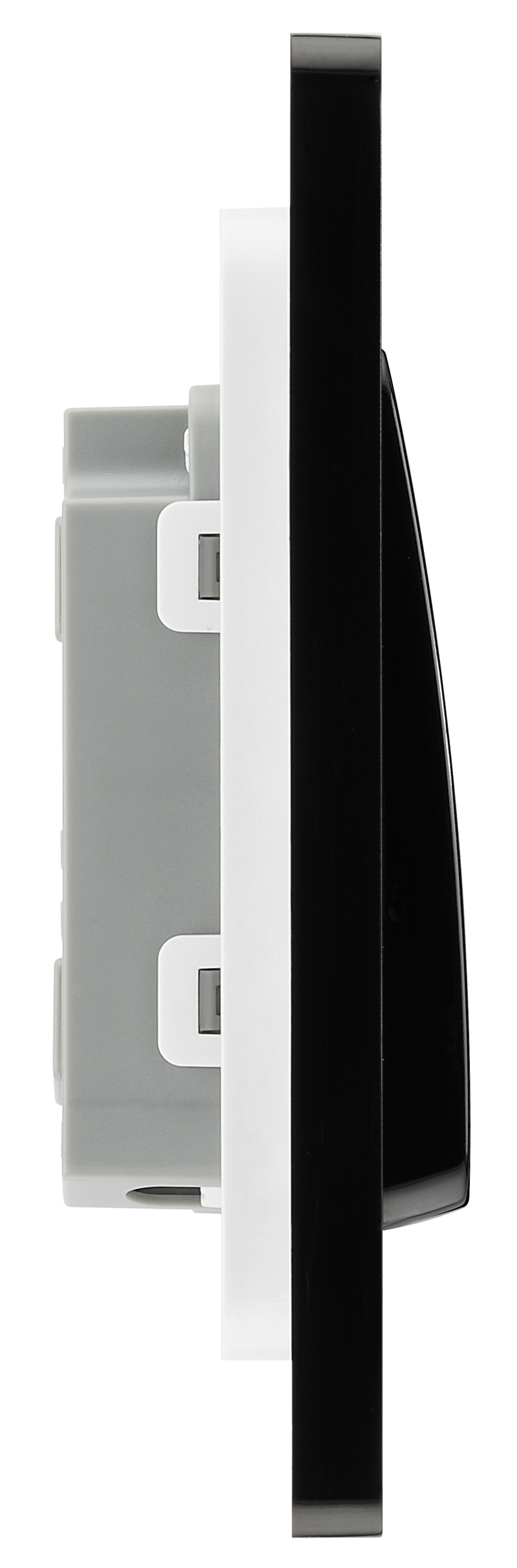 BG Electrical Evolve Matt Black - Single, 2 way switch, wide rocker
