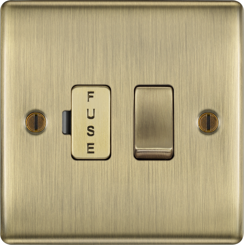 BG Electrical Nexus Metal Antique Brass - Switched and fused