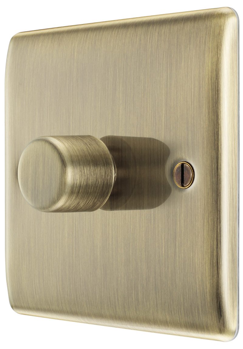 BG Electrical Nexus Metal Antique Brass - Single, 2 way push 200W