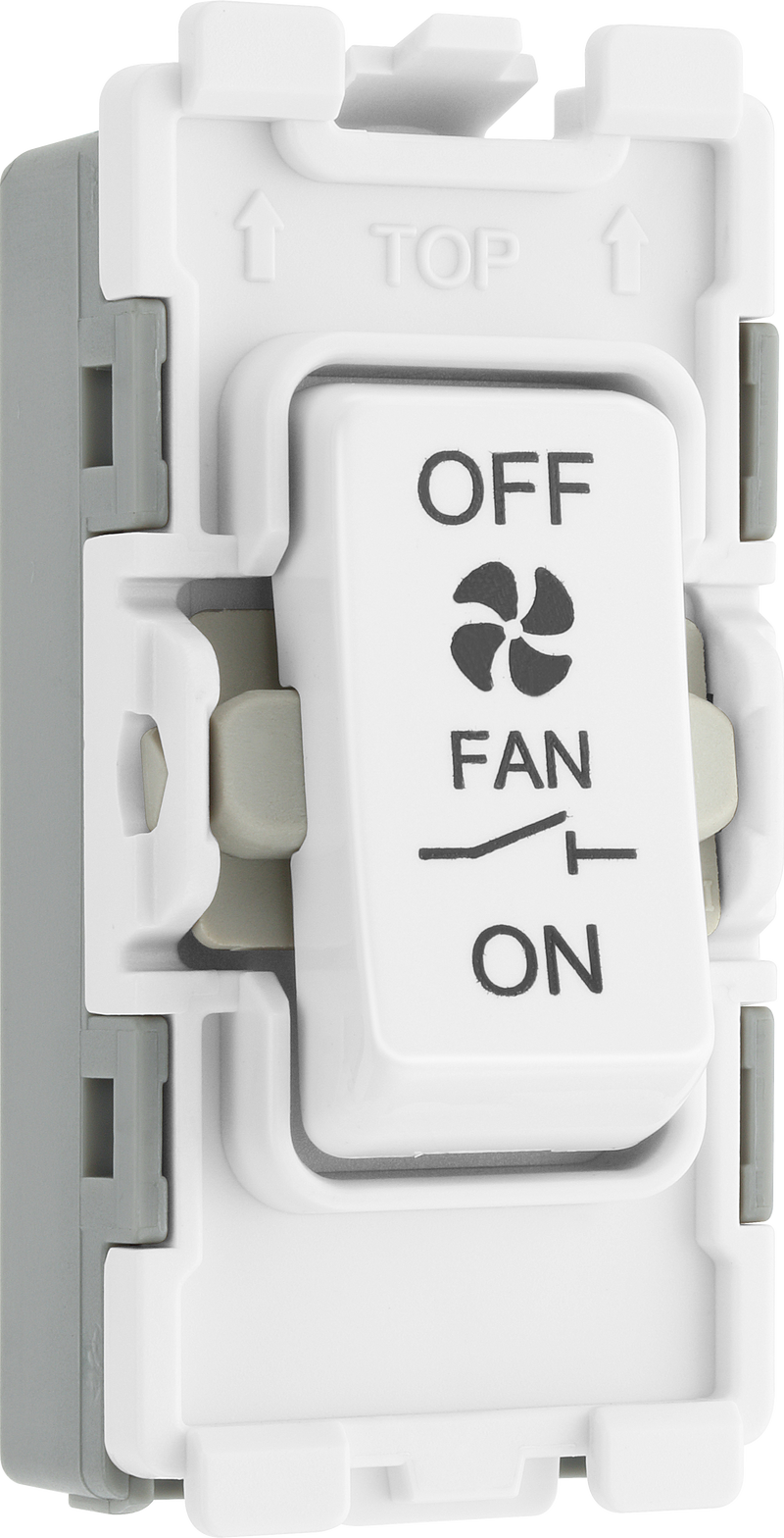 BG Electrical Grid - 3 pole fan isolator (EVOLVE WHITE)