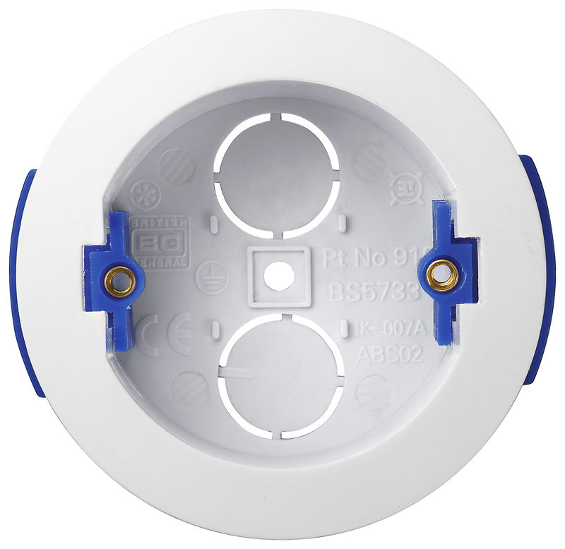 BG Electrical Contractor - Round Dry Lining Box, 35mm