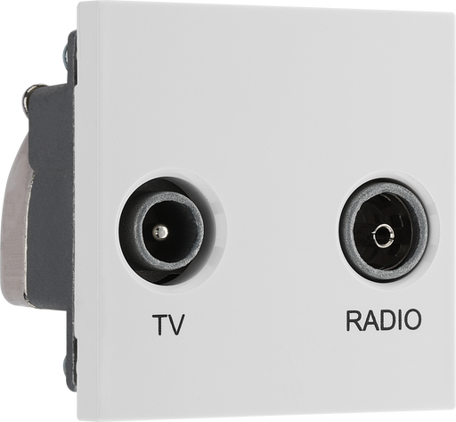BG Electrical Euro Module - TV and radio - TV IEC male radio IEC female