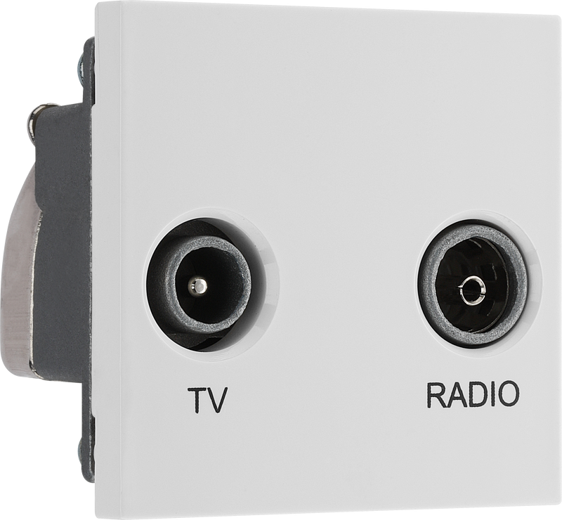 BG Electrical Euro Module - TV and radio - TV IEC male radio IEC female