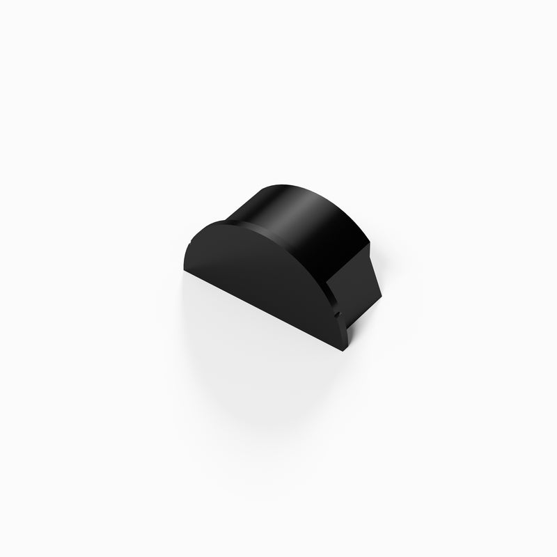 D-Line Trunking - 50x25mm Black Smooth-Fit End Cap