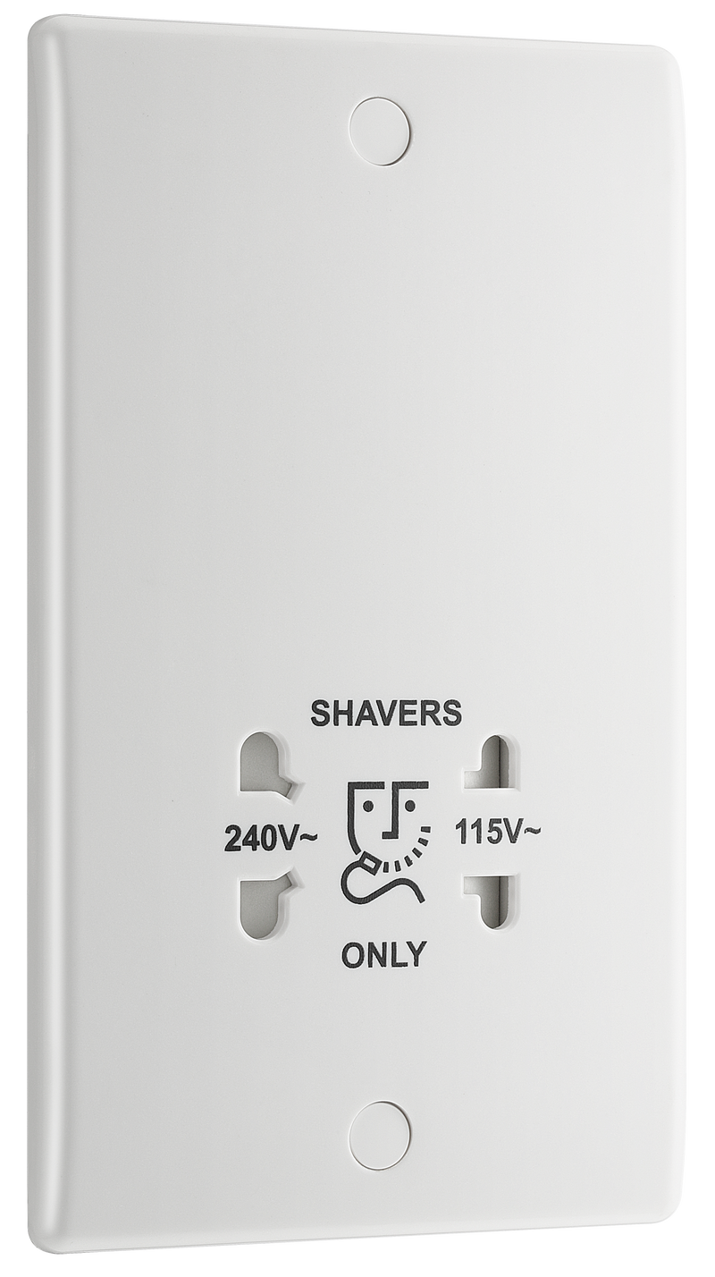 BG Electrical 800 Series - 115/240V dual voltage shaver socket