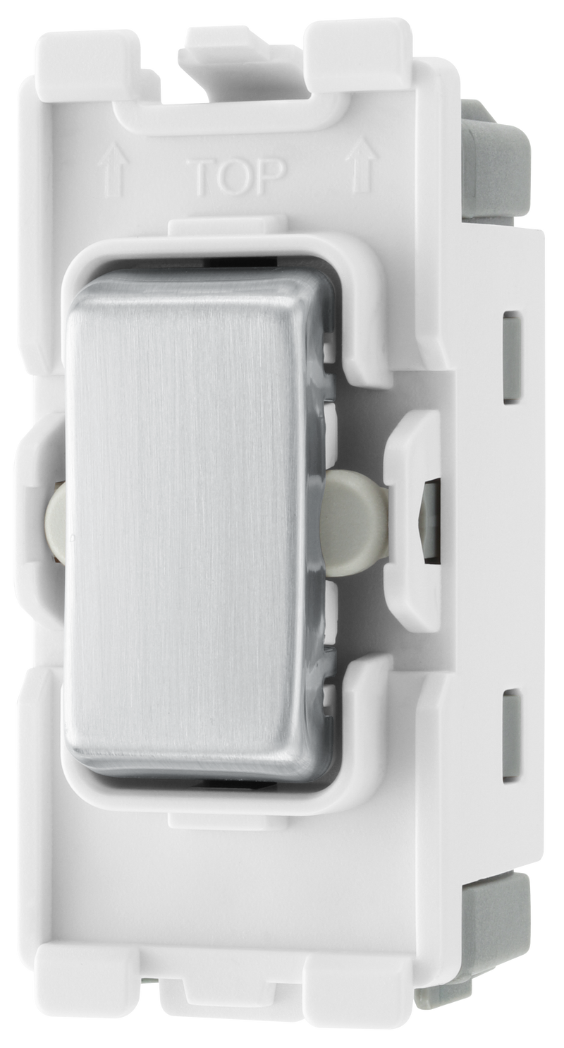BG Electrical Grid - 2 way, retractive, printed PRESS, centre off