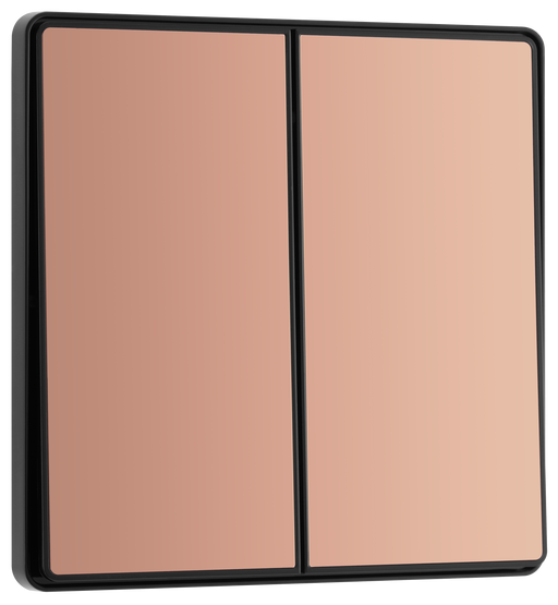 BG Electrical Evolve Polished Copper - Double, 2 way switch, edge rocker