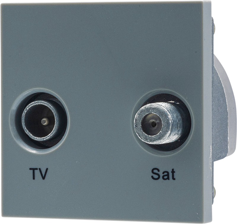BG Electrical Euro Module - TV and satellite - IEC male radio IEC female