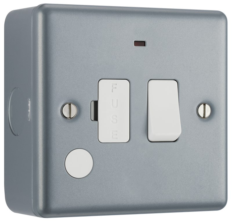 BG Electrical Metal Clad - Switched and fused with indicator and optional flex outlet