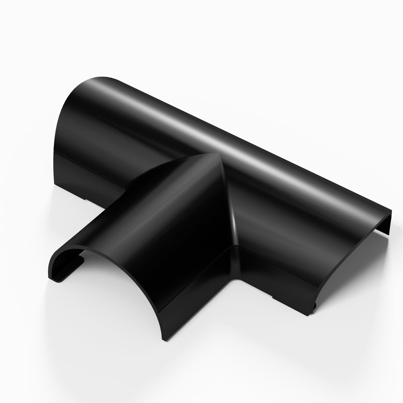 D-Line Trunking - 30x15mm Black Equal Tee