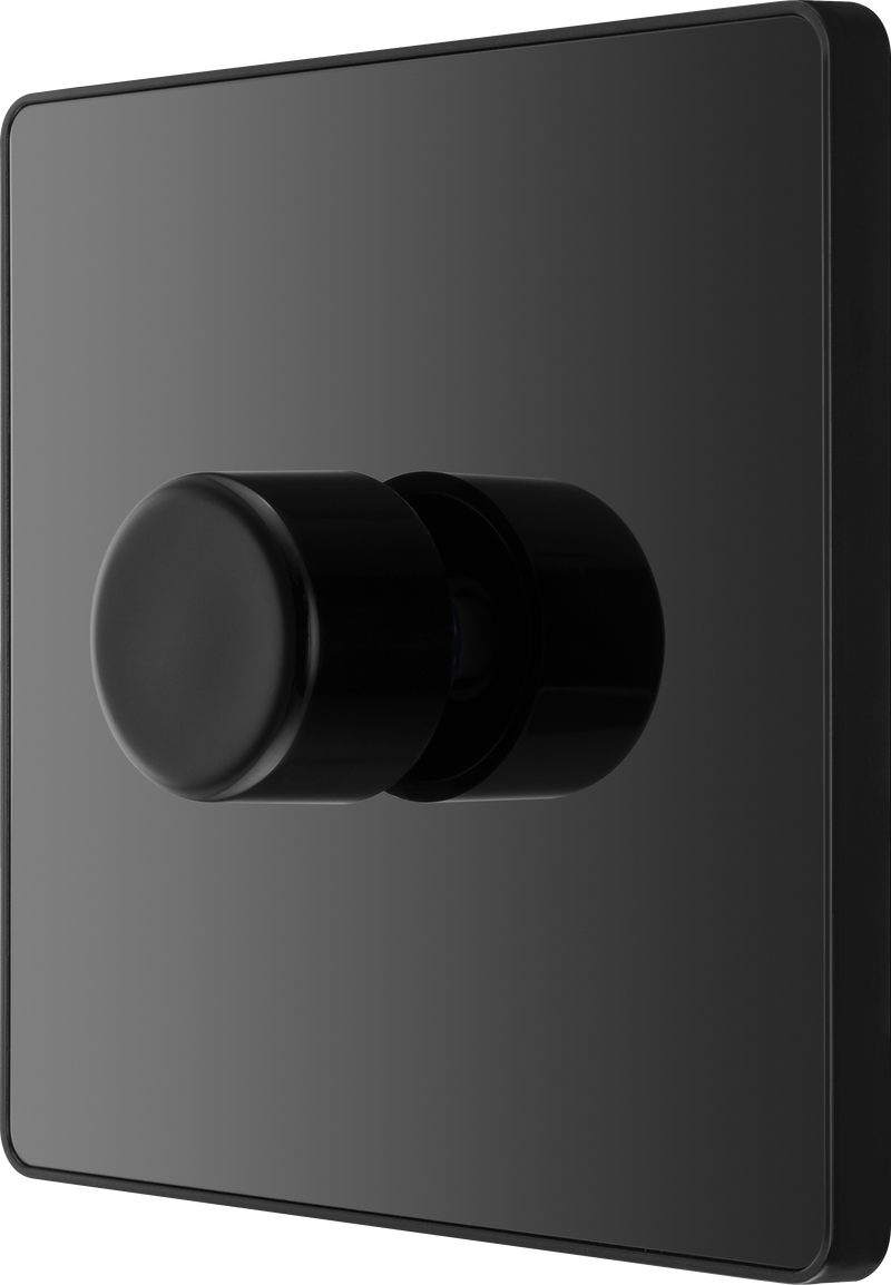 BG Electrical Evolve Black Chrome - Single, 2 way push 200W