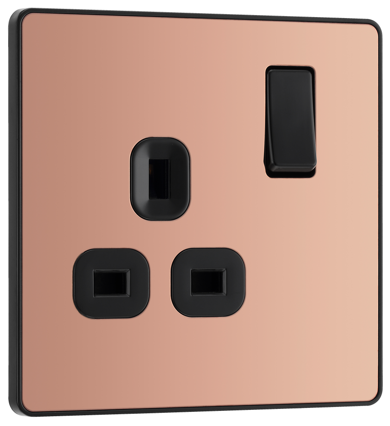 BG Electrical Evolve Polished Copper - Single, switched, single pole
