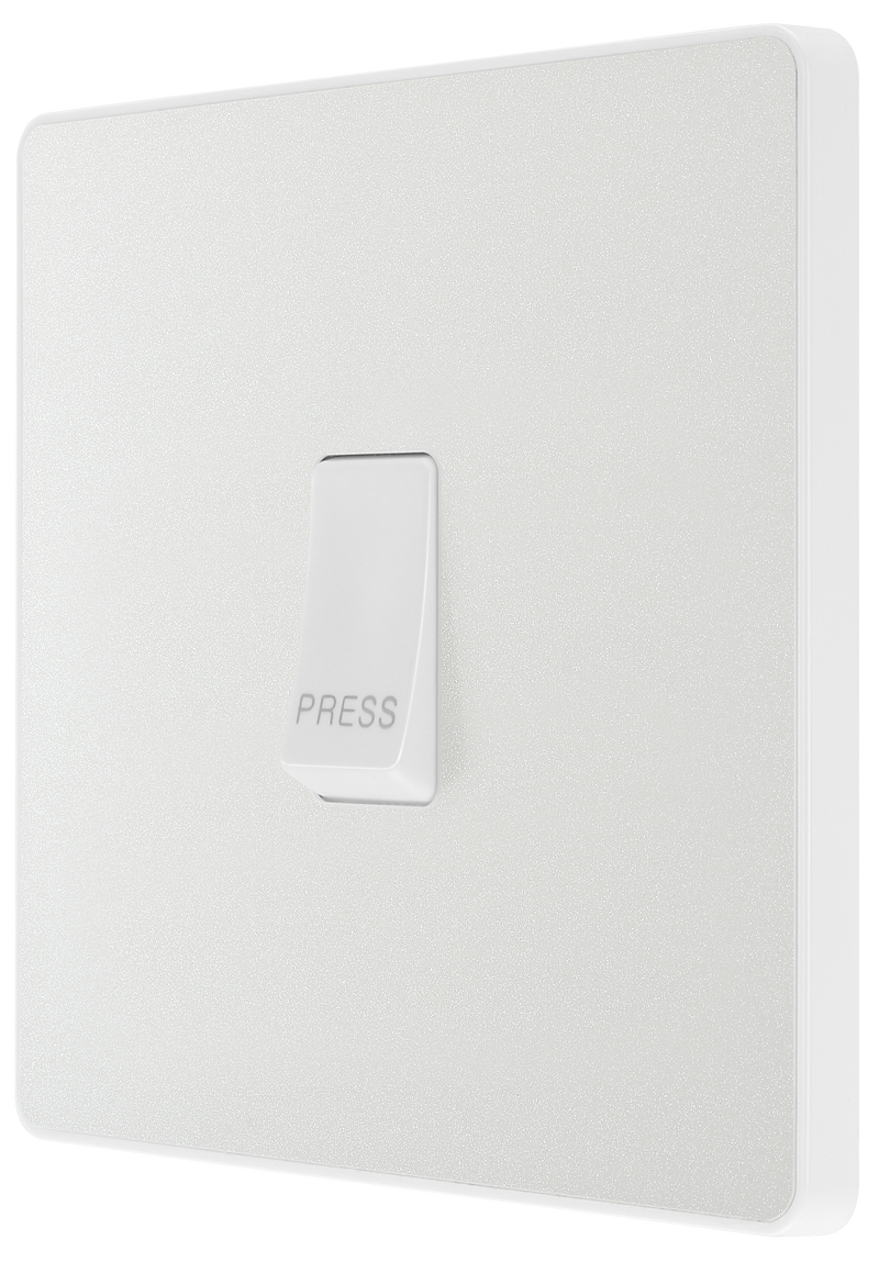 BG Electrical Evolve Pearlescent White - Single, bell push switch