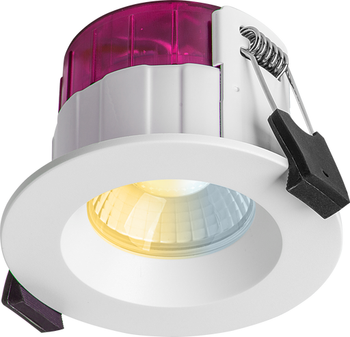 Luceco Elite - FType Elite Fire Rated Downlight 4W/6W 750lm Power Change with 4Colour CCT 2700K, 3000K, 4000K, 6000K Dimmable IP65 White - Regressed