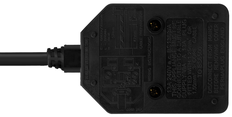 Masterplug Work - 1 Socket, 10m, 13A, Black