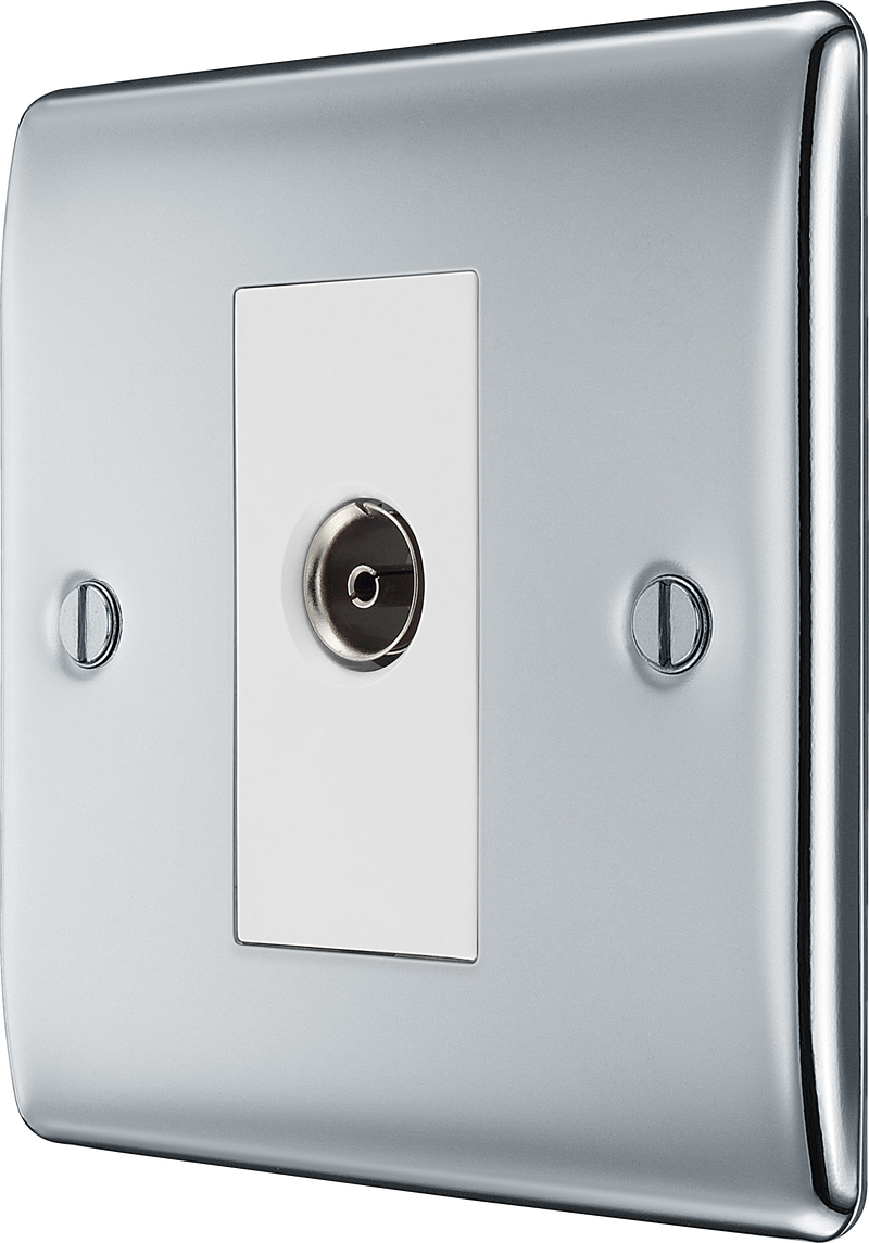 BG Electrical Nexus Metal Polished Chrome - Single, isolated, co-axial