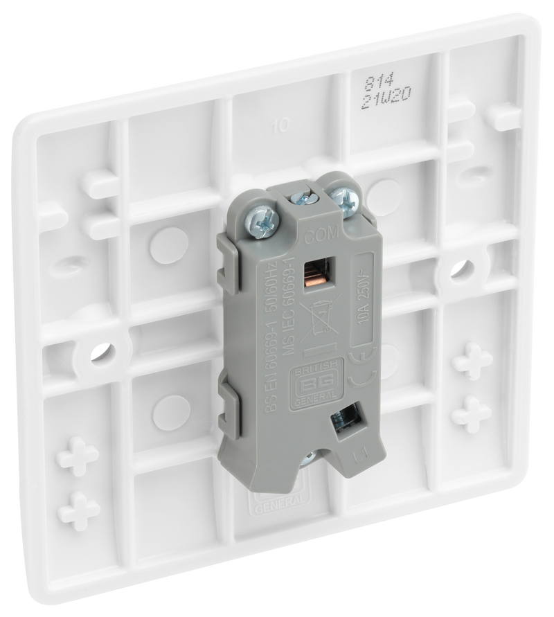 BG Electrical 800 Series - Single, bell push switch