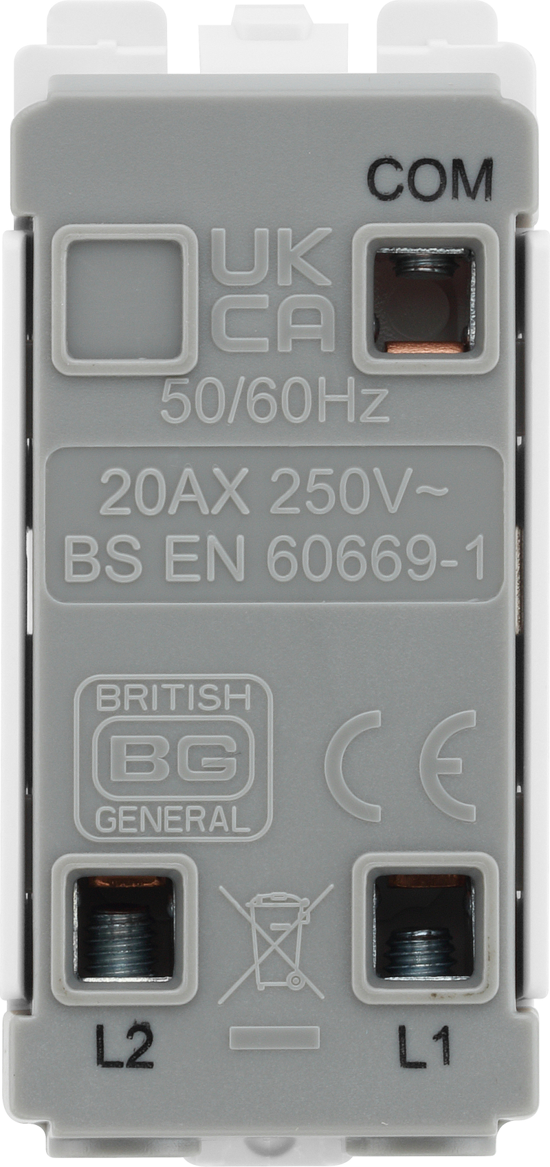 BG Electrical Grid - 2 way, single pole (EVOLVE WHITE)