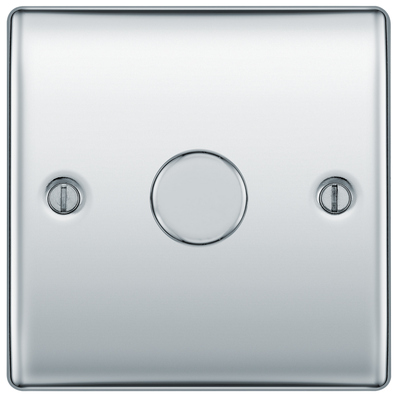 BG Electrical Nexus Metal Polished Chrome - Single, 2 way push 200W