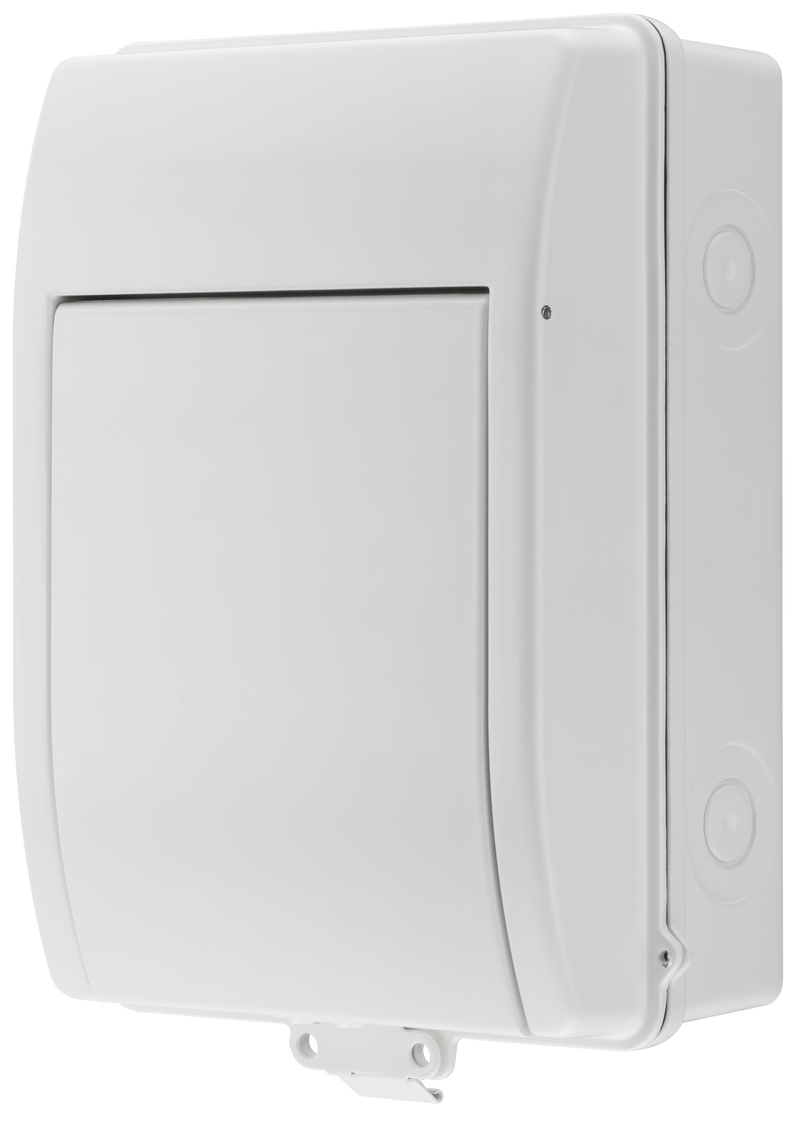 BG Circuit Protection IP65 Weatherproof - 5 module, 2 way, 100A Main Switch, Type 2 SPD