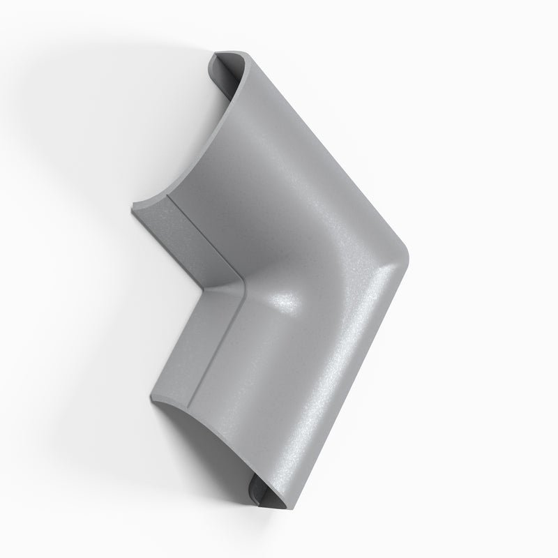 D-Line Trunking - 30x15mm Aluminium-Effect Door Top Bend