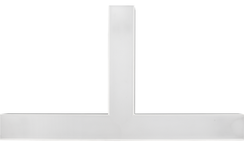 Luceco Contour Suspended - Contour 568mm suspended T connector module 900lumens with fixed output driver finished in white